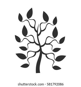 Silhouette of the abstract tree.