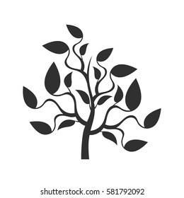 Silhouette of the abstract tree.