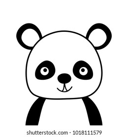 silhouette adorable and happy panda wild animal