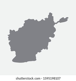 Silhouette of Afghanistan Map Vector