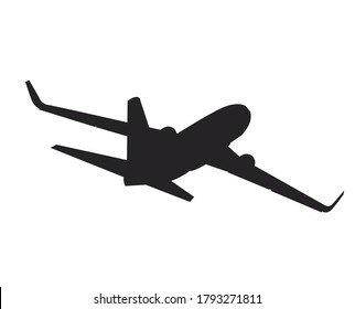 silhouette air plane vector design. public transportation