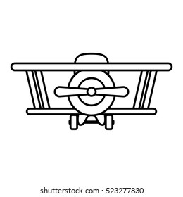 Silhouette Airplane Toy Flat Icon