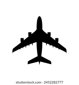 silhouette of airplane	- vector illustation