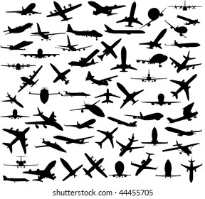 Silhouette of airplanes