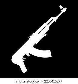 Silhouette Ak 47 Gun Pictogram Graphic Stock Vector (Royalty Free ...