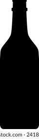 Silhouette of Alcohol Glass Bottle Icon. Vector Illustration.