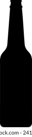 Silhouette of Alcohol Glass Bottle Icon. Vector Illustration.