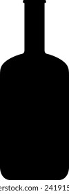 Silhouette of Alcohol Glass Bottle Icon. Vector Illustration.