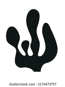 The silhouette of an algae or coral , an excellent design on a marine theme