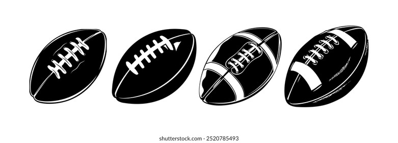 silhouette of an American football