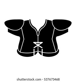 silhouette american football body protection element