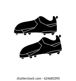 silhouette american football boot shoes spiked