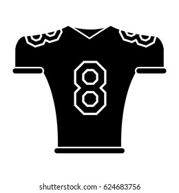 silhouette american football jersey uniform tshirt