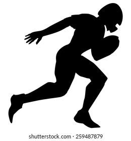 Silhouette American Football Player Stock Vector (Royalty Free ...