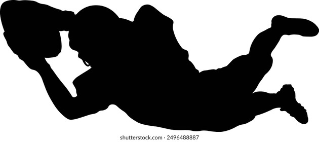 Silhouette of American Football Player. Vector Illustration