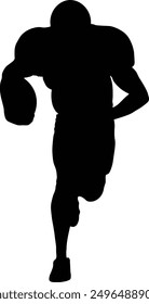 Silhouette of American Football Player. Vector Illustration