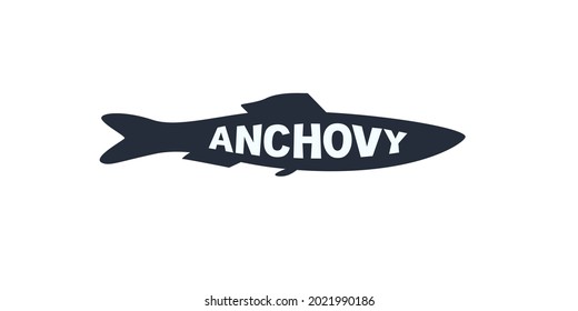 Silhouette de anchoa con texto dentro