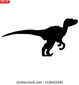 Silhouette of an ancient dinosaur
