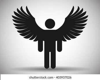 Silhouette of angel