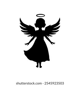 
silhueta de um anjo - ilustração vetorial