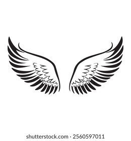 A Silhouette of Angelic Wings