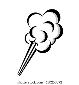 Vector Illustration Cartoon Cloud That Blows Stock Vector (Royalty Free ...
