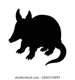 silhouette of a animal armadillo