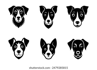 Silhouette Animal Dog Logo Design Collection.