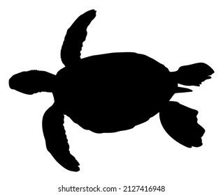 silhouette of an animal turtle vector illustration