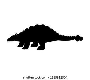 Silhouette Ankylosaurus dinosaur jurassic prehistoric animal