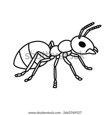 silhouette of an ant on a white background