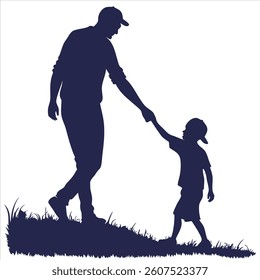 Silhouette aof Father And Son