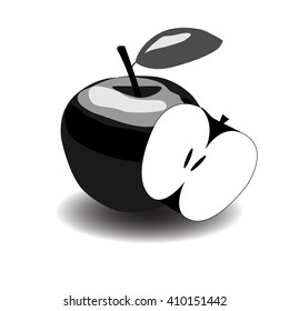 Silhouette of apple