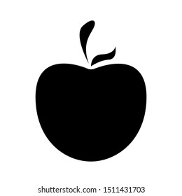 silhouette apple icon vector design, vector of fruits.