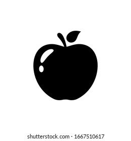 Eine Silhouette von Apple. Illustration der isolierten Vektorillustration