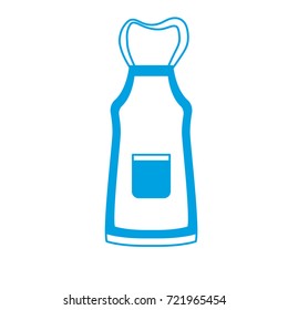 silhouette apron object design style to clean