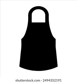 Silhouette of apron on white background. Apron icon vector sign illustration design.