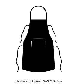 Silhouette of apron symbol and sign. Apron icon vector. Apron symbol design for mobile concept, logo and web design. Vector illustration.