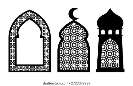 Silhouette Arabesque Fenster festlich islamische Kunst Design