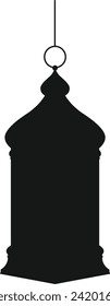 Silhouette of arabic lantern for ramadan kareem