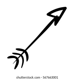 silhouette with archery arrows flat icon
