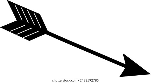  silhouette of a arrow for hunting