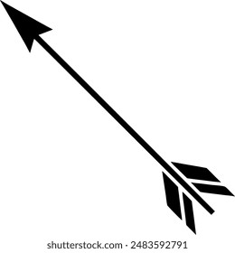  silhouette of a arrow for hunting