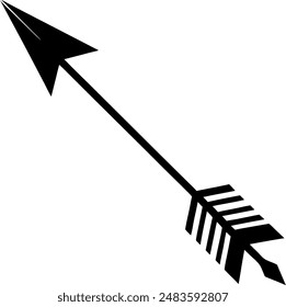  silhouette of a arrow for hunting