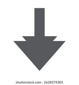 Silhouette Up Arrow Icon for Web and App Design