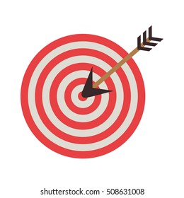 silhouette with arrow in target