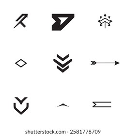 Silhouette arrow type set design
