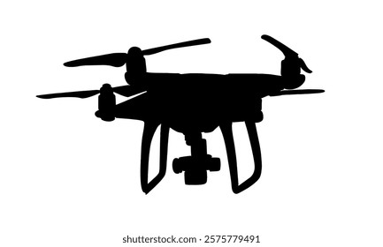 silhouette art of drone illustration