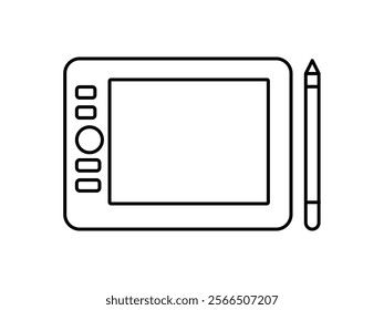 silhouette art icon design of a 
design graphics tablet