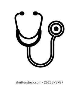 Silhouette art illustration of stethoscope icon
